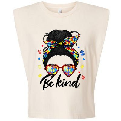 Autism Be Kind Autism Awareness For Autism Mom Garment-Dyed Women's Muscle Tee