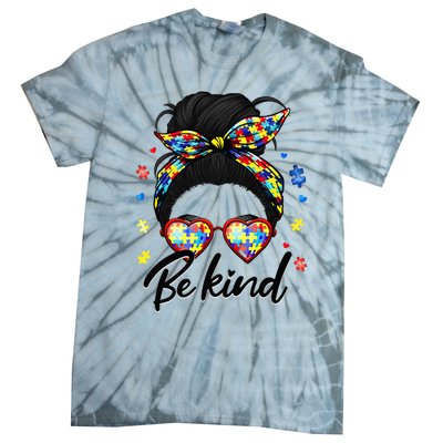 Autism Be Kind Autism Awareness For Autism Mom Tie-Dye T-Shirt