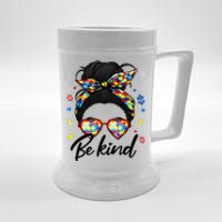 Autism Be Kind Autism Awareness For Autism Mom Beer Stein