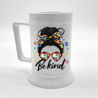 Autism Be Kind Autism Awareness For Autism Mom Beer Stein