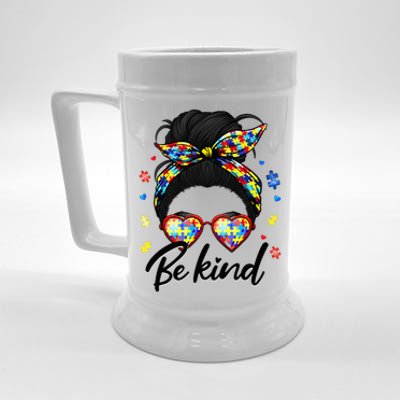 Autism Be Kind Autism Awareness For Autism Mom Beer Stein