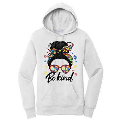 Autism Be Kind Autism Awareness For Autism Mom Women's Pullover Hoodie