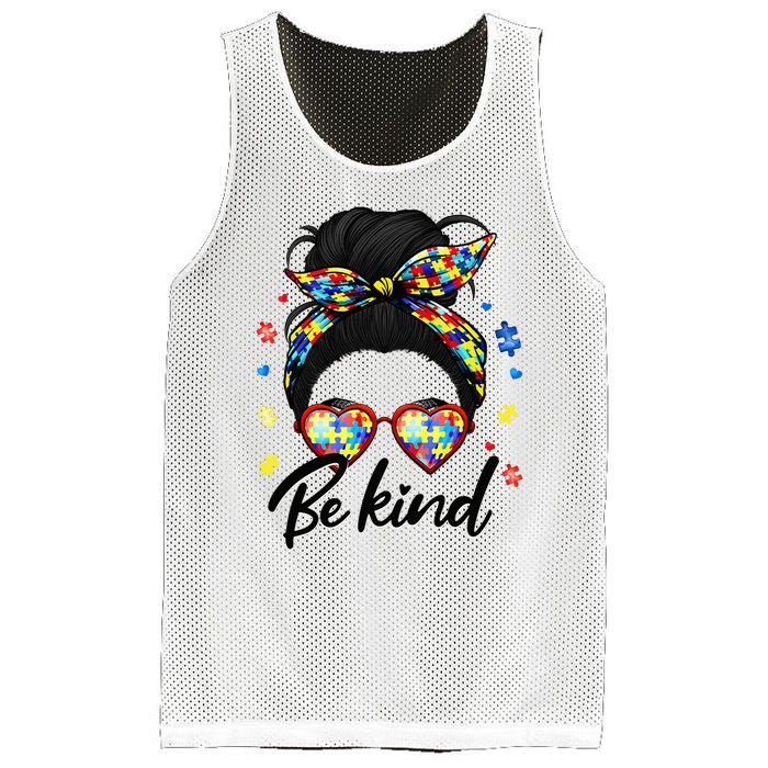 Autism Be Kind Autism Awareness For Autism Mom Mesh Reversible Basketball Jersey Tank