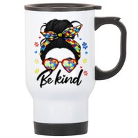 Autism Be Kind Autism Awareness For Autism Mom Stainless Steel Travel Mug