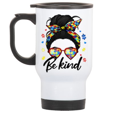 Autism Be Kind Autism Awareness For Autism Mom Stainless Steel Travel Mug