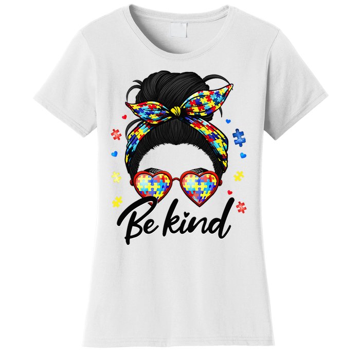 Autism Be Kind Autism Awareness For Autism Mom Women's T-Shirt