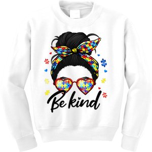 Autism Be Kind Autism Awareness For Autism Mom Kids Sweatshirt