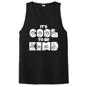 Asl Be Kind Gift American Sign Language Hooded Cool Gift PosiCharge Competitor Tank