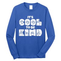 Asl Be Kind Gift American Sign Language Hooded Cool Gift Long Sleeve Shirt