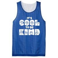 Asl Be Kind Gift American Sign Language Hooded Cool Gift Mesh Reversible Basketball Jersey Tank