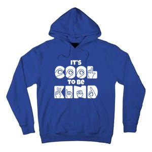 Asl Be Kind Gift American Sign Language Hooded Cool Gift Tall Hoodie