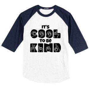 Asl Be Kind Gift American Sign Language Hooded Cool Gift Baseball Sleeve Shirt