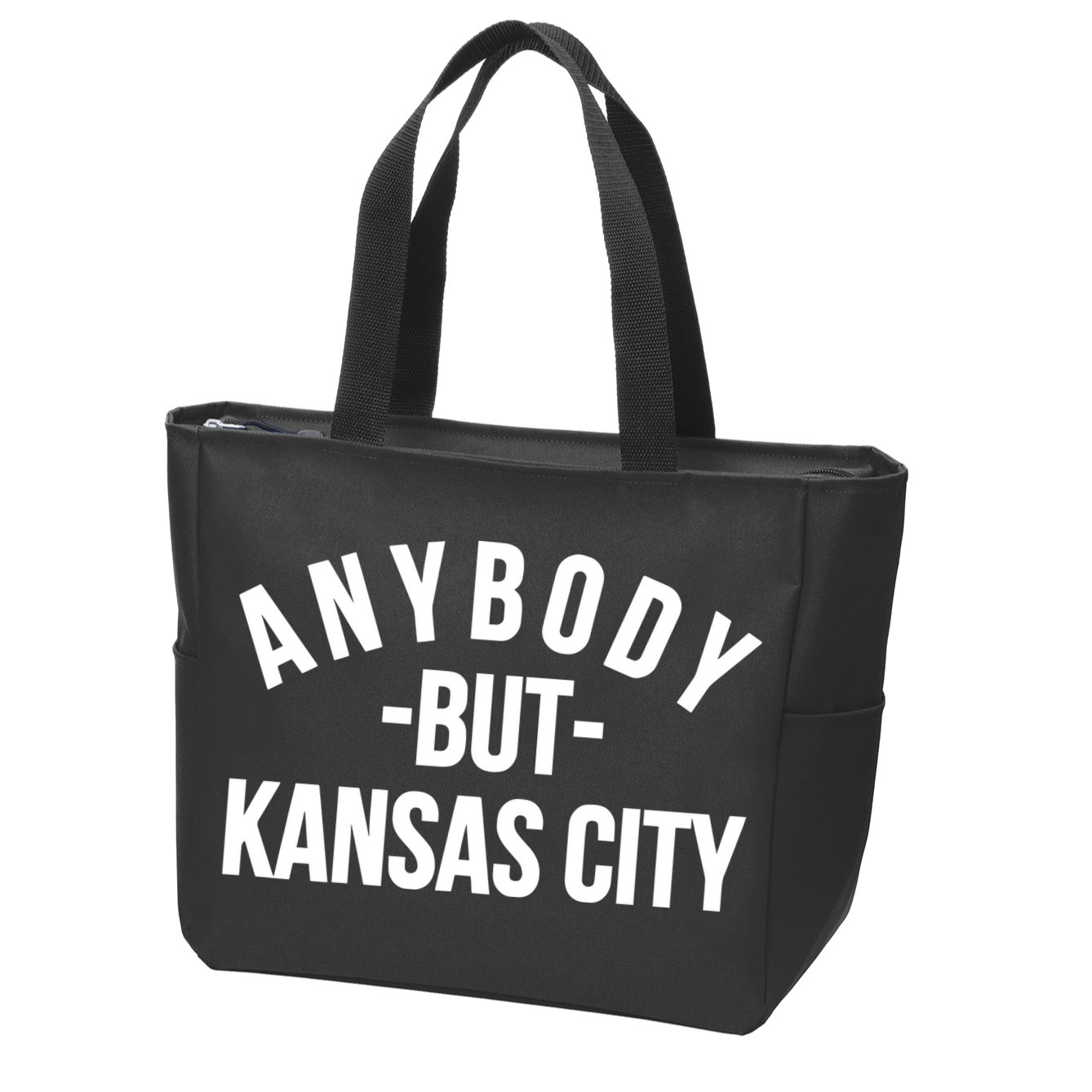 Anybody But Kansas City Zip Tote Bag