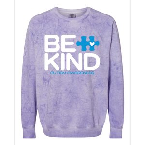 Autism Be Kind Be Kind Autism Awareness Colorblast Crewneck Sweatshirt