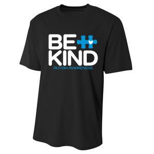 Autism Be Kind Be Kind Autism Awareness Performance Sprint T-Shirt