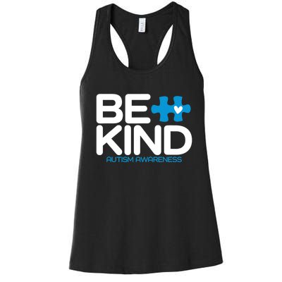 Autism Be Kind Be Kind Autism Awareness Women's Racerback Tank