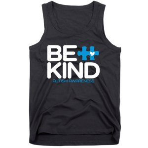 Autism Be Kind Be Kind Autism Awareness Tank Top