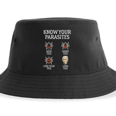 Anti Biden Know Your Parasites Lunatic Impeach Sustainable Bucket Hat