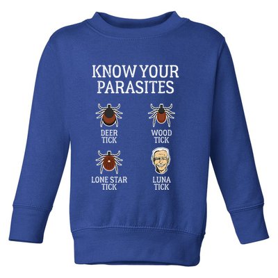 Anti Biden Know Your Parasites Lunatic Impeach Toddler Sweatshirt