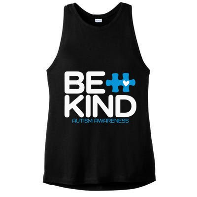 Autism Be Kind  Be Kind Autism Awareness Ladies PosiCharge Tri-Blend Wicking Tank