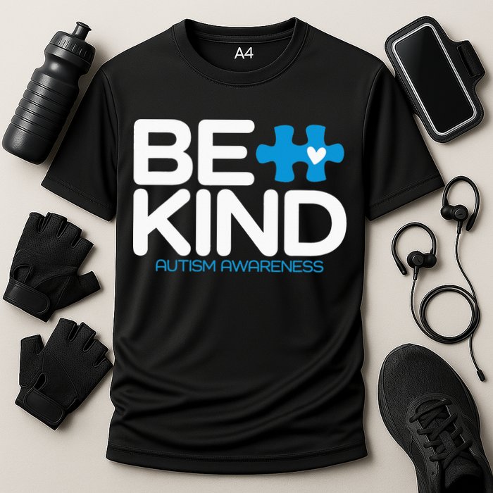 Autism Be Kind  Be Kind Autism Awareness Cooling Performance Crew T-Shirt