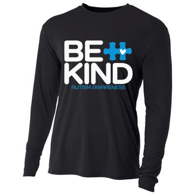 Autism Be Kind  Be Kind Autism Awareness Cooling Performance Long Sleeve Crew