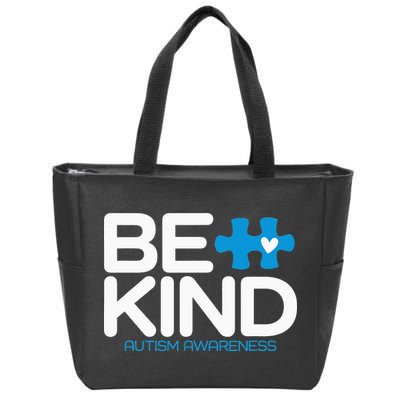 Autism Be Kind  Be Kind Autism Awareness Zip Tote Bag