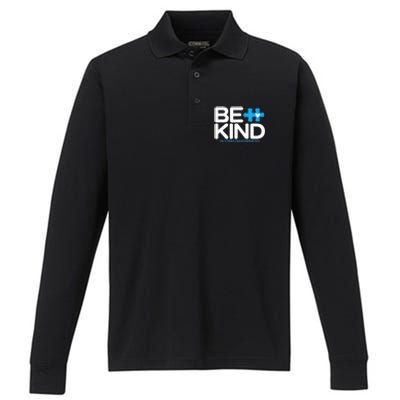 Autism Be Kind Women Be Kind Autism Awareness Performance Long Sleeve Polo