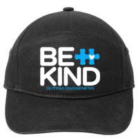 Autism Be Kind Women Be Kind Autism Awareness 7-Panel Snapback Hat