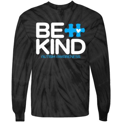 Autism Be Kind Women Be Kind Autism Awareness Tie-Dye Long Sleeve Shirt