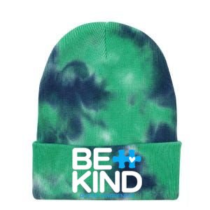 Autism Be Kind Women Be Kind Autism Awareness Tie Dye 12in Knit Beanie