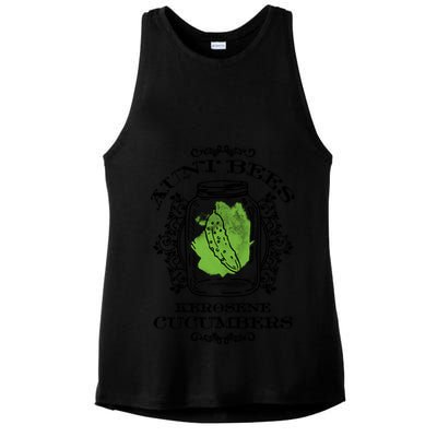 Aunt Bees Kerosene Cucumbers Ladies PosiCharge Tri-Blend Wicking Tank