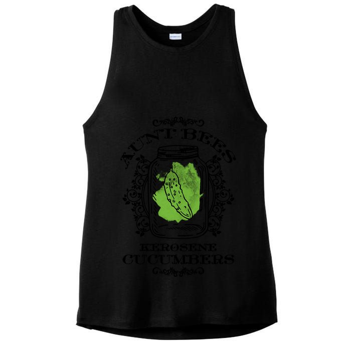Aunt Bees Kerosene Cucumbers Ladies PosiCharge Tri-Blend Wicking Tank
