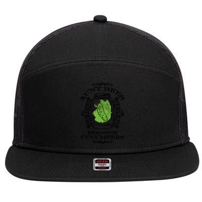 Aunt Bees Kerosene Cucumbers 7 Panel Mesh Trucker Snapback Hat