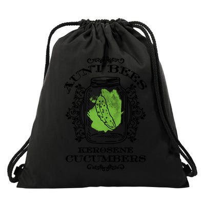 Aunt Bees Kerosene Cucumbers Drawstring Bag