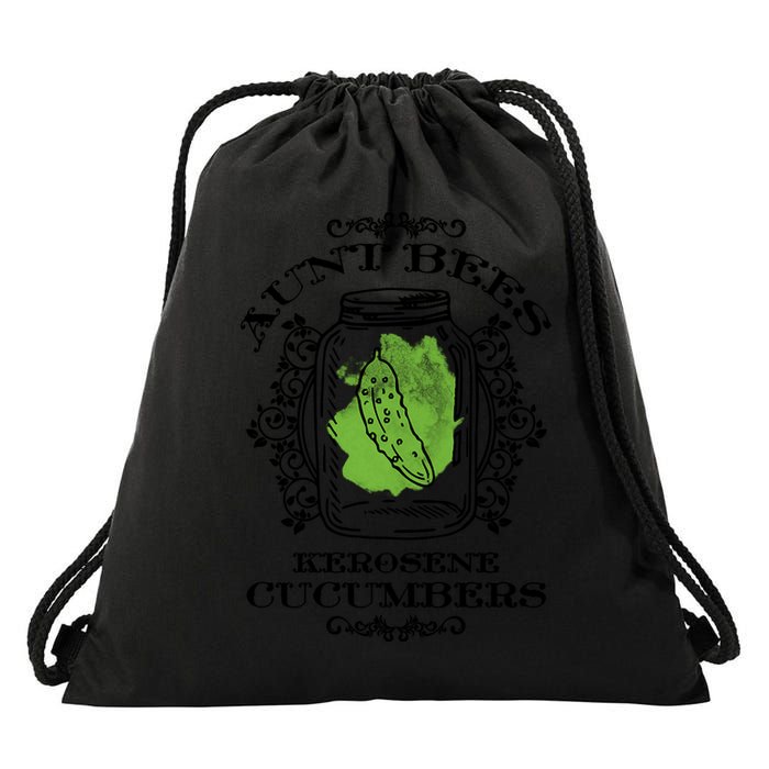 Aunt Bees Kerosene Cucumbers Drawstring Bag