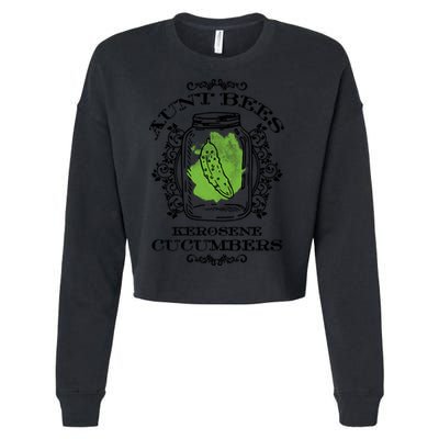 Aunt Bees Kerosene Cucumbers Cropped Pullover Crew