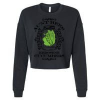 Aunt Bees Kerosene Cucumbers Cropped Pullover Crew