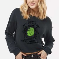 Aunt Bees Kerosene Cucumbers Cropped Pullover Crew