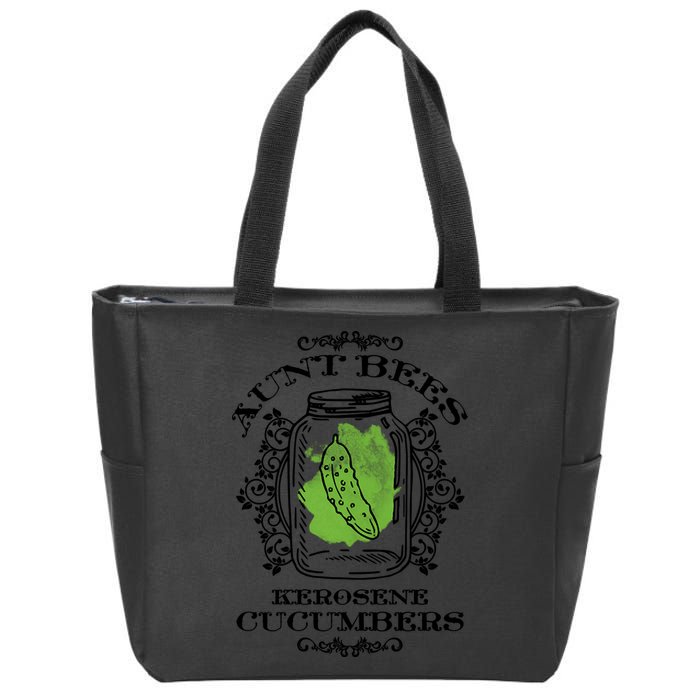 Aunt Bees Kerosene Cucumbers Zip Tote Bag