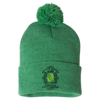Aunt Bees Kerosene Cucumbers Pom Pom 12in Knit Beanie