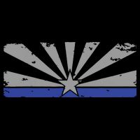 Az Blue Line American Retro Arizona State Flag Distressed Apron
