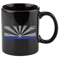 Az Blue Line American Retro Arizona State Flag Distressed 11oz C Handle Ceramic Mug