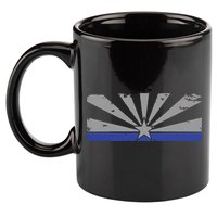 Az Blue Line American Retro Arizona State Flag Distressed 11oz C Handle Ceramic Mug
