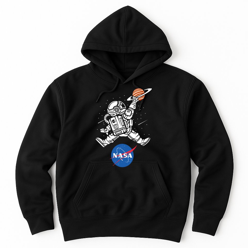Astronaut Basketball League Slam Dunk NASA Hoodie