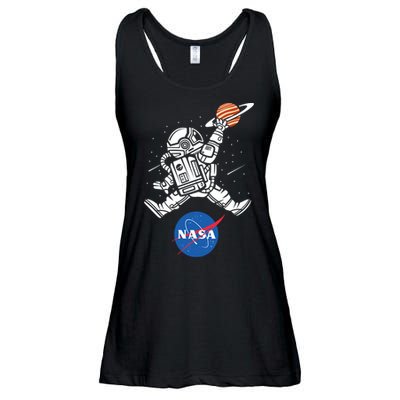Astronaut Basketball League Slam Dunk NASA Ladies Essential Flowy Tank