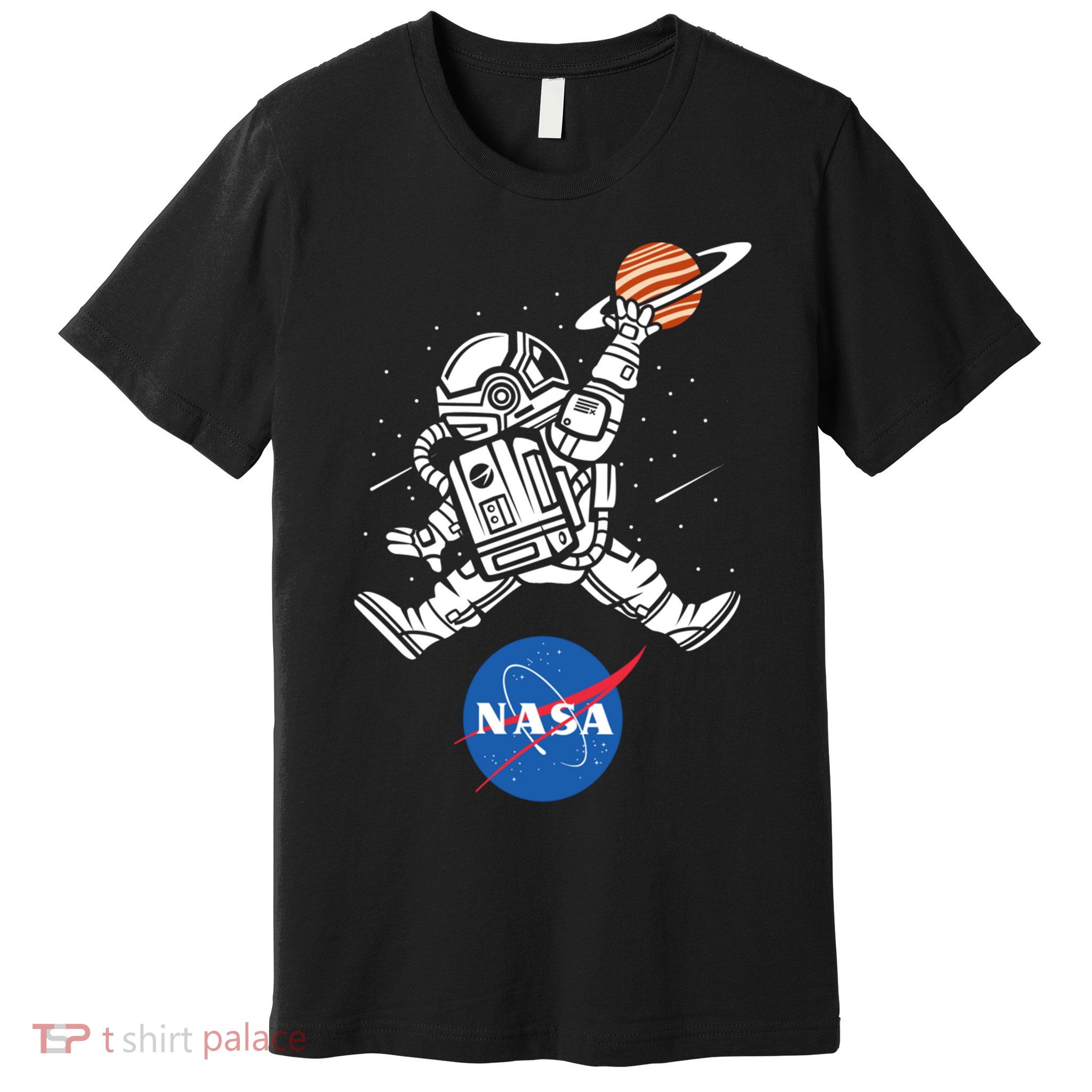 Astronaut Basketball League Slam Dunk NASA Premium T-Shirt