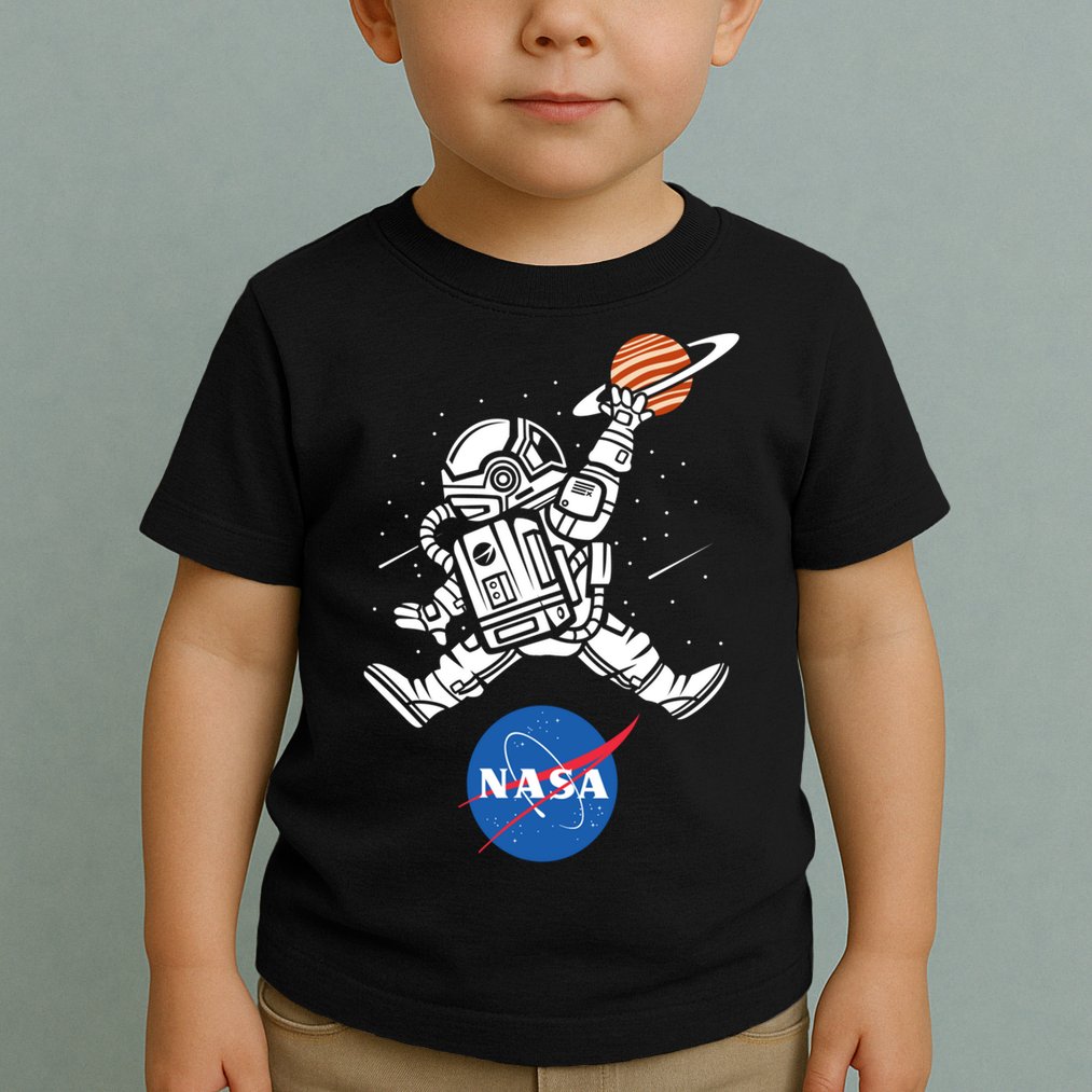Astronaut Basketball League Slam Dunk NASA Toddler T-Shirt