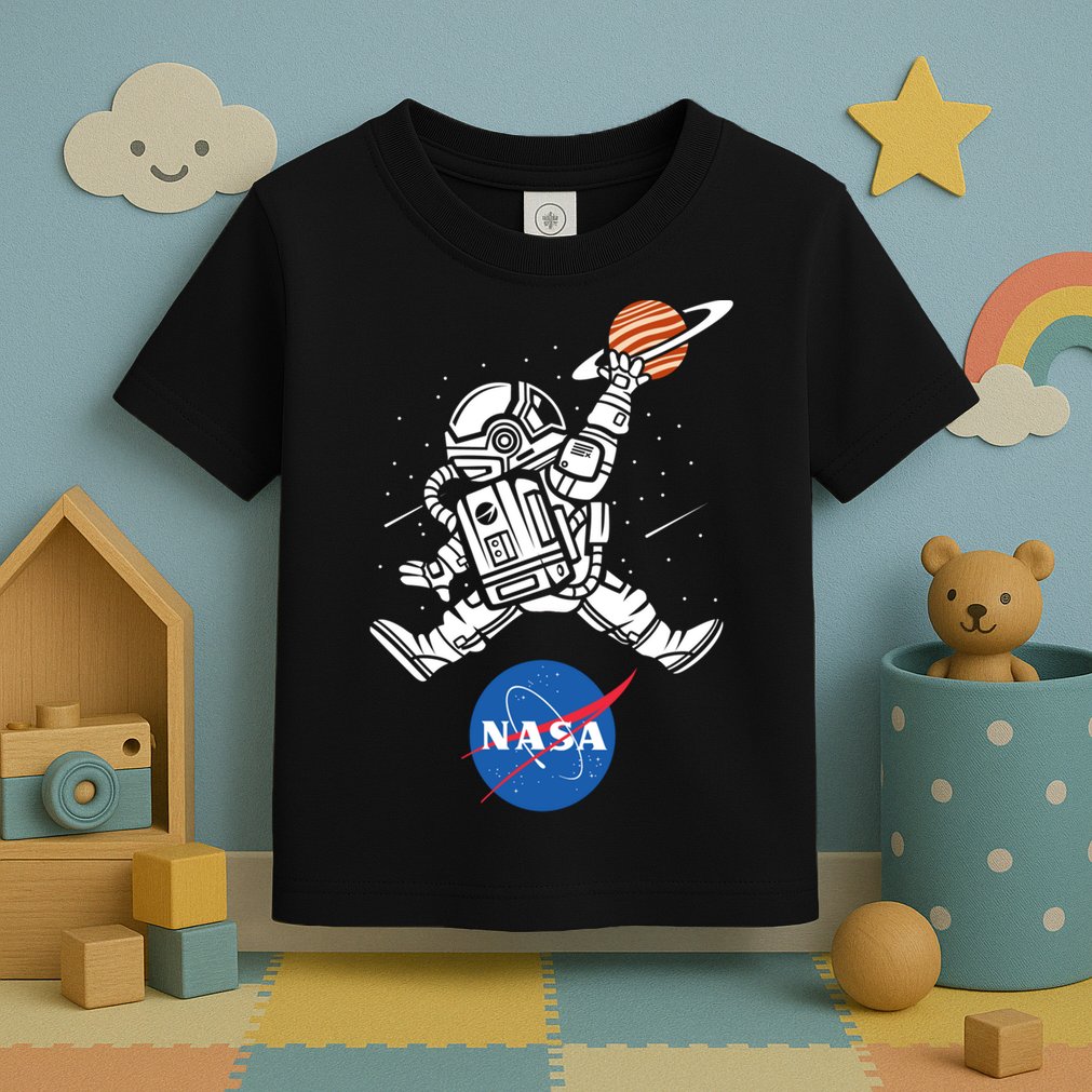 Astronaut Basketball League Slam Dunk NASA Toddler T-Shirt
