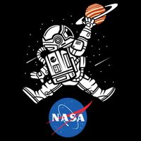 Astronaut Basketball League Slam Dunk NASA Zip Tote Bag
